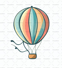 Verspielter Heißluftballon